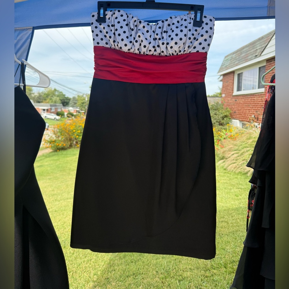 Speechless Black and White Polka Dot Dress